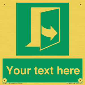 Custom sign safe condition door opens pulling left hand side